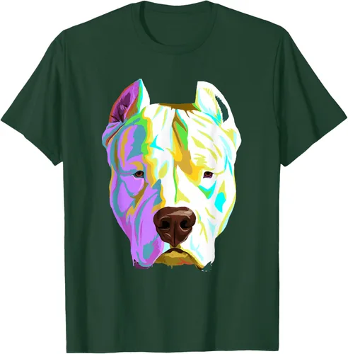 Vista 97 de Colorida camiseta Dogo Argentino, Negro, S