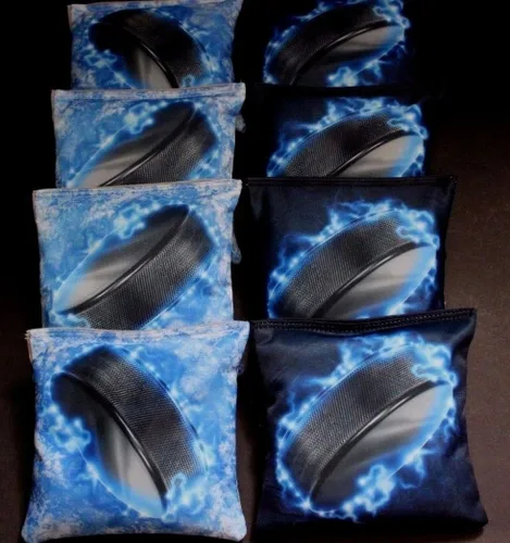 Vista 7 de BackYardGamesUSA Set of 8 Regulation Cornhole Bean Bags Made w Appalachian Mountaineers Fabric Style 120