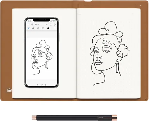 Vista 11 de HUION Note E - Cuaderno digital con bolígrafo magnético sin batería, bloc de notas de 8.4 pulgadas para reuniones, pantalla antirreflejo, tableta