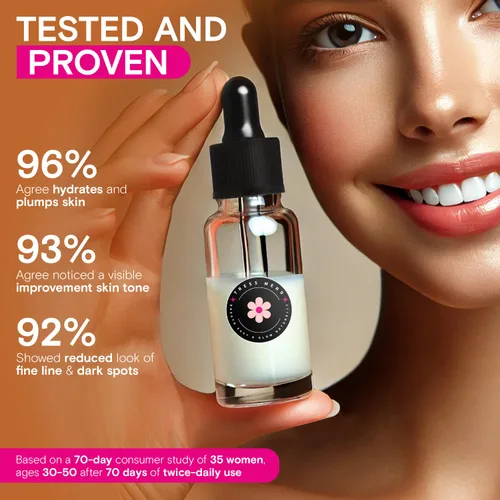 Vista 4 de TressMend Alpha Arbutin + suero de ácido kójico, suero facial hidratante para la piel con aloe vera y aceites naturales