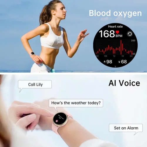 Vista 7 de Reloj inteligente para mujer con rastreador de ejercicio: resistente al agua, para correr, relojes digitales para hombre, responder llamadas, reloj