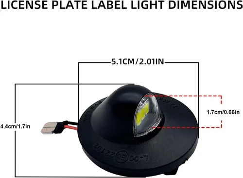 Vista 2 de Luz de matrícula, lámpara LED de repuesto para Ford F150 F250 F350 F450 F550 montaje de luz de matrícula Super Duty Ranger Explorer Bronco Excursion