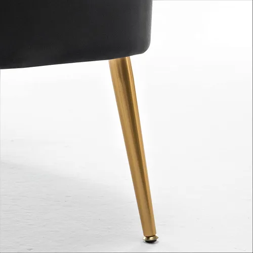 Vista 10 de Container Furniture Direct Silla moderna de terciopelo para sala de estar, dormitorio o entrada, diseño elegante y cómodo sin brazos con patas