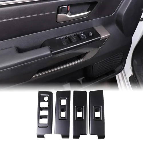Vista 8 de Aunginsy Cubierta de Panel de Moldura de Botón de Elevación de Vidrio para Puerta de Automóvil Compatible con Toyota Tundra/Sequoia 2022-2025