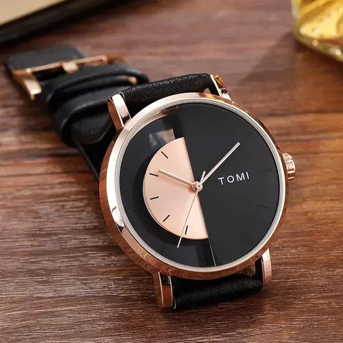 Vista 2 de TOMI Reloj de pulsera de cuarzo de acero inoxidable para hombre, regalos para hombres, estudiantes, mujeres, él, marido, novio