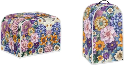Vista 24 de Cubiertas para tostadoras de murciélagos de 2 rebanadas, protectores decorativos a prueba de polvo, cubiertas de tostadora, resistentes a
