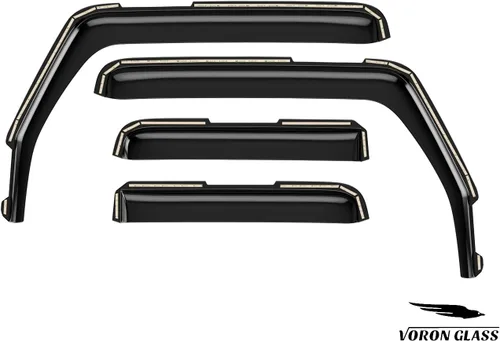 Vista 7 de Voron Glass Protectores de lluvia en canal para Jeep Wrangler JK 2007-2018 Para Wrangler JK 07-18