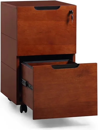 Vista 5 de ZURI Hayes Modern - Pedestal móvil de 2 cajones para llenado de letras y legales, ligero