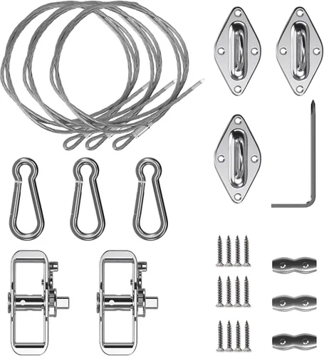 Vista 10 de Windscreen4less. Kit de instalación para persianas, Plateado