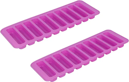 Vista 4 de Molde de silicona de tira larga, 2 unidades, 10 cavidades, molde de chocolate, forma de dedo, rectangular, cereales, barra de chocolate, moldes