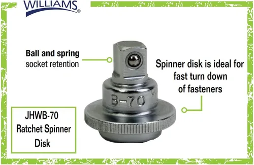 Vista 2 de Williams B-70 3/8 Drive Trinquete Spinner