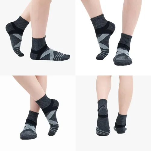 Vista 5 de Arch Support Socks - Light Compression Cushioned 4-Pack for Men & Women