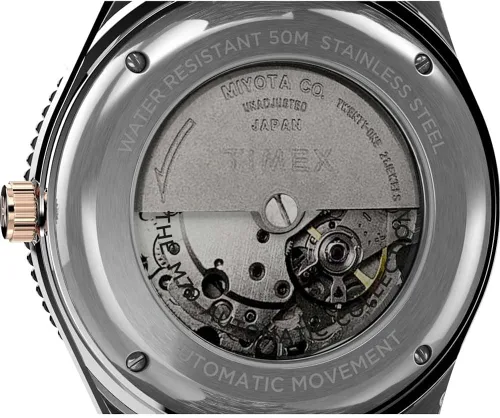 Vista 5 de Timex Reloj automático M79 de 1575in para hombre plateadomarrónnegro Reloj de pulsera automático de acero inoxidable M79 de 1575in