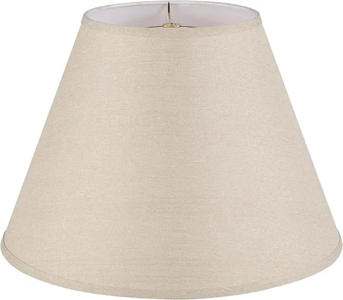 Vista 8 de Aspen Creative 30026A Pantalla de Lámpara de Construcción Spider con Forma de Campana Transicional en Flaxen, 9" Superior x 18" Inferior x 13