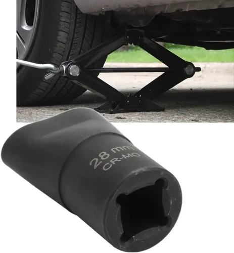 Vista 8 de Adaptador de gato de tijera, 1/2 pulgada de metal negro de tijera Jack Quick Drive para gatos (1.102 in)
