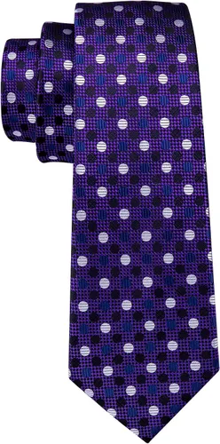 Vista 63 de Barry.Wang Corbatas de seda para hombre, diseño de lunares, gemelos cuadrados de bolsillo, gemelos para negocios, boda
