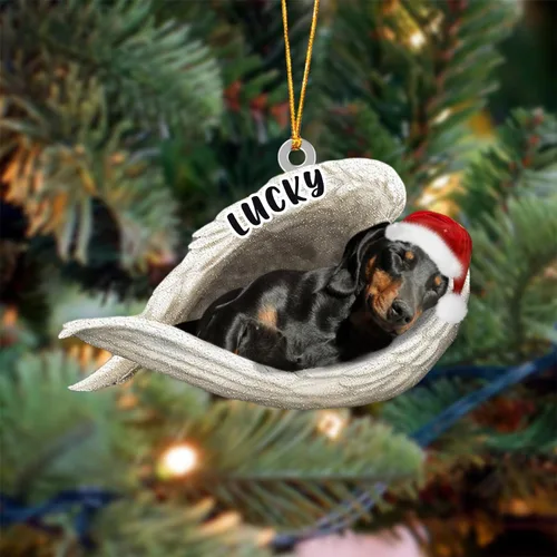 Vista 28 de Ángel durmiente de Afghan Hound para Navidad, adorno personalizado con el nombre del perro, adorno de Navidad personalizado para amantes de perros