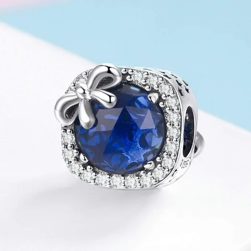 Vista 3 de MUERDOU Abalorio de piedra natal apto para dijes, pulsera, lazo, cumpleaños, cristal para pulsera y collar
