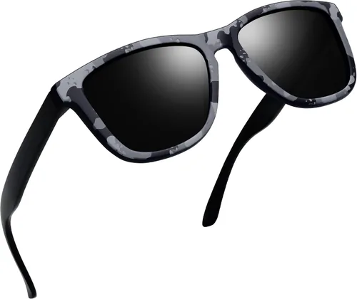 Vista 4 de Joopin Lentes de sol polarizados grandes y cuadrados para hombres, lentes de sol grandes de moda para mujer, protección UV, lentes de sol unisex