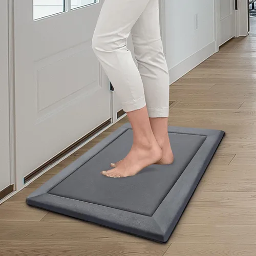 Vista 12 de Alfombra de espuma viscoelástica para sala de estar, alfombra de microfibra con almohadilla integrada, resistente a la decoloración y a las manchas