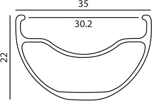 Vista 2 de Velocity Blunt 35 Rim, 29" 32H Negro