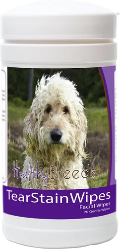Vista 19 de Healthy Breeds Toallitas quitamanchas de lágrimas para perros para pastor australiano – Más de 100 razas – Limpiador facial de ojos – 70 toallitas