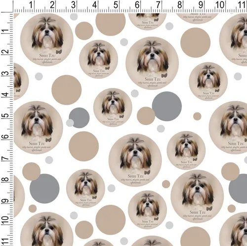 Vista 2 de GRAPHICS & MORE Rollo de papel de regalo Shih Tzu Dog Breed