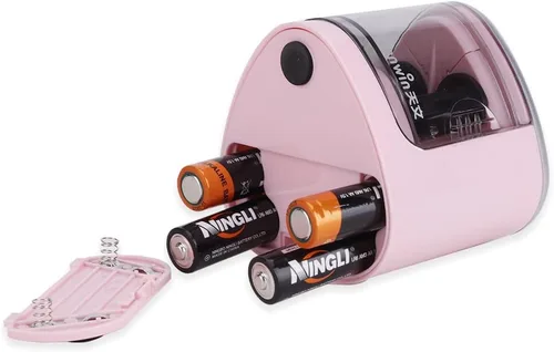 Vista 3 de SEIWEI Sacapuntas eléctrico automático para lápices de colores de 0.236-0.315 in/0.354-0.472 in, diseño de doble agujero, para adultos, niños, uso
