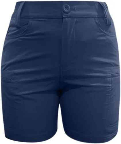 Vista 6 de Sport Womens Shorts with Pockets Summer Casual Athletic Biker Shorts for Women High Waist Trousers High Rise Pants Blue