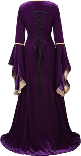 Vista 78 de Kranchungel - Vestidos renacentistas de estilo medieval/irlandés/campesino para mujer; disfraz de hada, para bailes