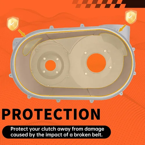 Vista 7 de ECOTRIC Protector de cinturón X3 compatible con Can-Am Maverick X3 2017-2023, protector de cinturón de protección interior, cubierta de embrague