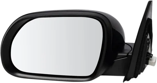 Vista 94 de TRQ Espejo plegable con calefacción eléctrica del lado del conductor con indicador de punto ciego pintura a juego negro liso compatible con Kia