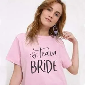 Vista 3 de Camisa de novia para mujer, camiseta de boda para luna de miel, camisas divertidas para novia, vacaciones, manga corta, despedida de soltera