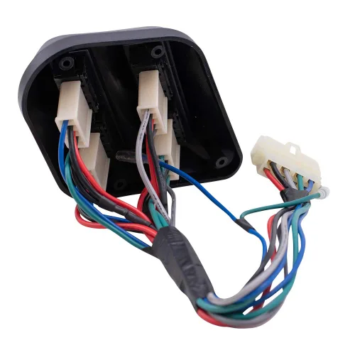 Vista 3 de Brock Kit de interruptor universal de repuesto para ventana eléctrica, diseño en ángulo con biseles y cableado, compatible con camionetas de 4