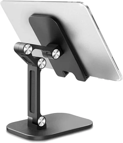 Vista 2 de GARASANI Soporte de teléfono celular ajustable en altura en ángulo, soporte universal para teléfono de escritorio, soporte para tableta, soporte