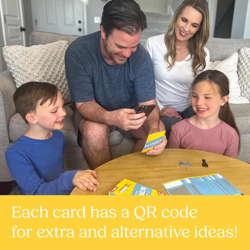 Vista 3 de Ideas de actividades familiares 45 Experiencias para raspar en la noche de juegos familiares Código QR en cada tarjeta para más diversión