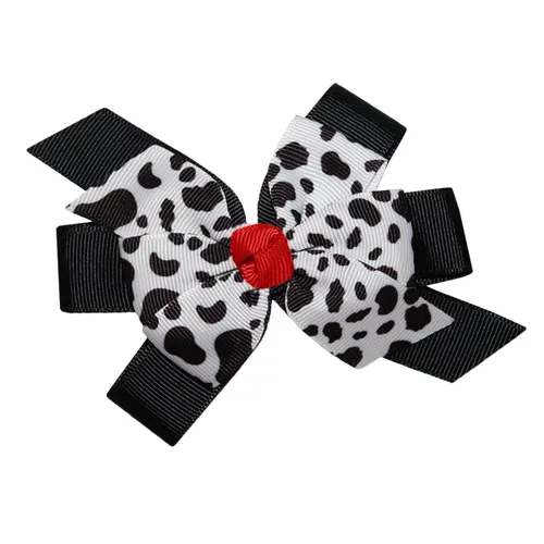 Vista 4 de WD2U - Clip de cocodrilo con diseño de vaca Holstein Moo para niñas