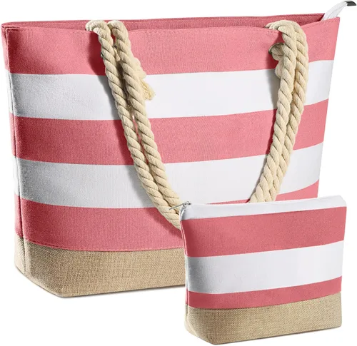 Vista 27 de YOOLIFE Bolsas de playa para mujer, bolsa de lona de viaje, bolsa impermeable para piscina, artículos esenciales de viaje, regalos para mujeres