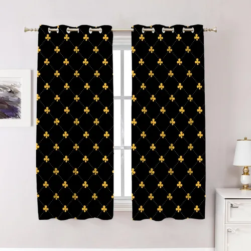 Vista 152 de Cortinas opacas de poliéster multicapa para cafetería, con diseño de diamantes, 2 unidades, 26 x 24 pulgadas