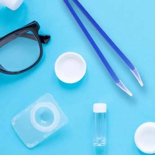 Vista 9 de Pinzas para quitar y insertar lentes de contacto suaves - Color verde para quitar e insertar lentes de contacto Verde con puntas de silicona suave