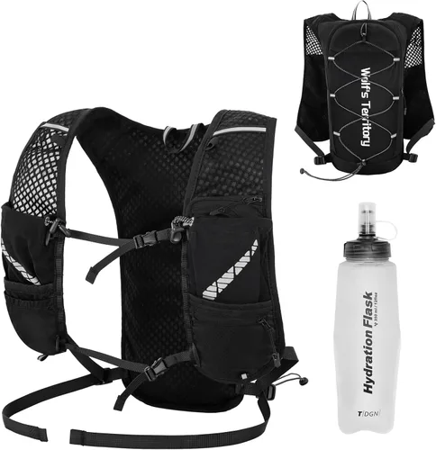Vista 13 de Azarxis Hiking Hydration Pack 5L Running Backpack Daypack Vest with 2L Water Bladder for Women Men Cycling Biking Trail Race