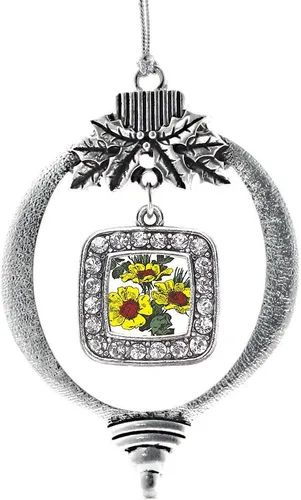 Vista 44 de Inspired Silver - Bon Voyage Cruise Ship Charm Ornamento – Adornos navideños cuadrados de plata con joyas de circonita cúbica