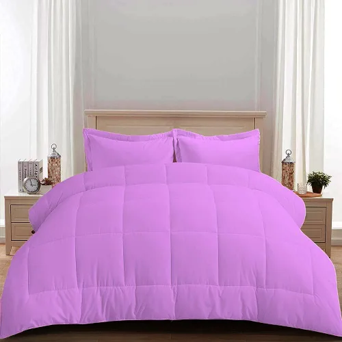 Vista 19 de Edredón 100% algodón egipcio de 500 GSM, súper suave, relleno alternativo de plumón con 2 fundas de almohada, colección de insertos para clima frío