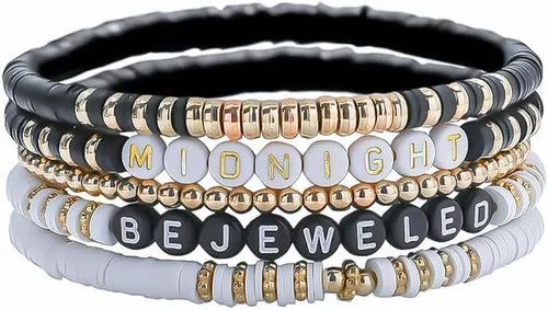 Vista 4 de AUONY Pulsera inspirada, amante del folclore Eras Reputation 1989 Red Speak Now Fearless Pulsera inspirada SWIFTIE Outfit Jewelry for Eras Music
