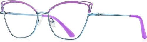 Vista 12 de Gafas de luz azul Cateye - Lentes falsos para mujer, antifatiga ocular, lentes transparentes