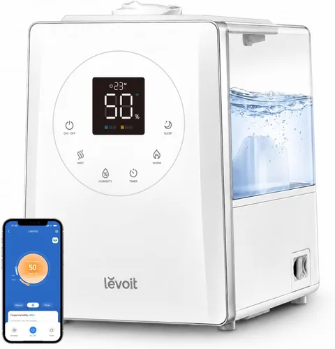 Vista 9 de Levoit LV600HH 6L Warm&Cool Mist Humidifier for Bedroom Large Room Home Negro
