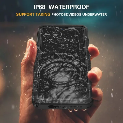 Vista 3 de Oterkin Funda impermeable para Samsung Galaxy S21 con protector de pantalla integrado, a prueba de polvo, a prueba de golpes, 360, carcasa