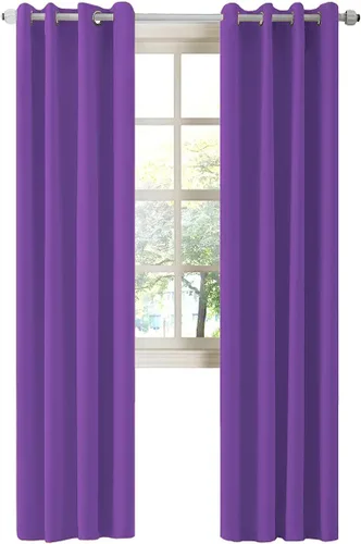 Vista 79 de LA PALMA Cortinas opacas con aislamiento térmico y ojales, para sala de estar, dormitorio, paquete de 2 paneles