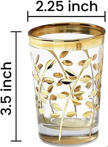 Vista 6 de Serene Spaces Living Juego de 4 portavelas votivas marroquíes doradas, ideales para decoraciones de bodas, fiestas, eventos, cena de Navidad, 3.5