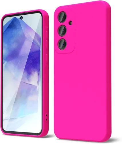 Vista 110 de oakxco Funda para teléfono Samsung Galaxy A12 con agarre de silicona líquida, linda delgada fina suave cubierta de gel de goma TPU lisa para mujeres